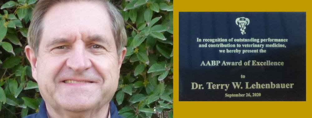 Dr. Terry Lehenbauer receives AABP 2020 Award of Excellence